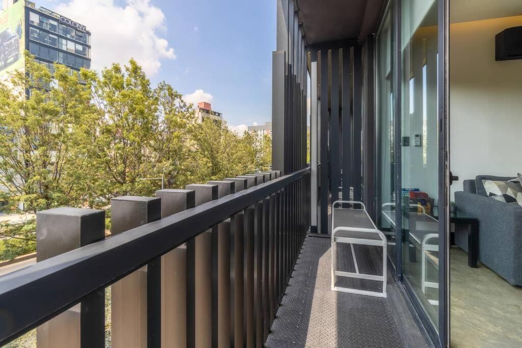 L302 New Studio Apt Ac Private Balcony Rooftop Apartment Mexico City Exterior photo